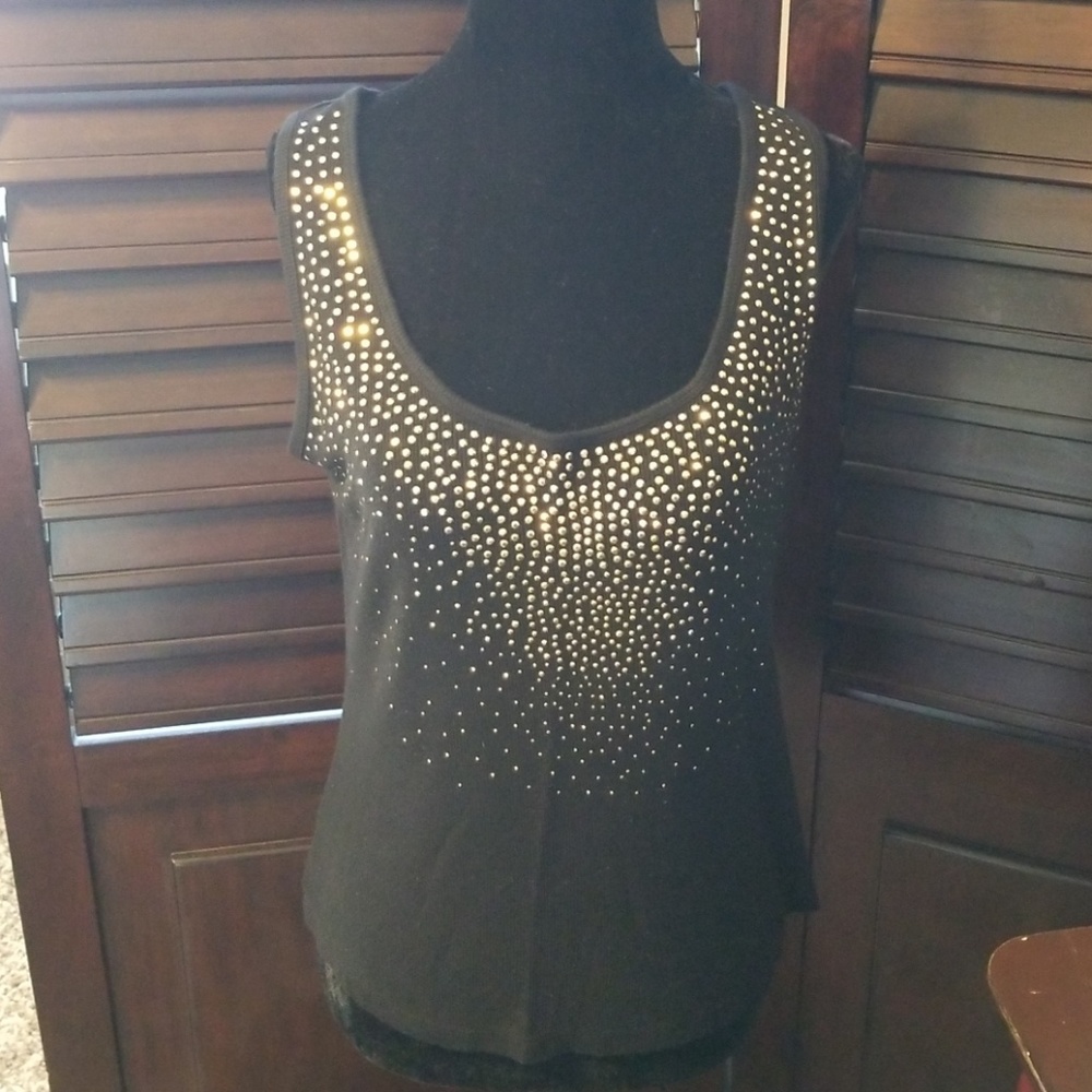 Embellished Gold Tank Top